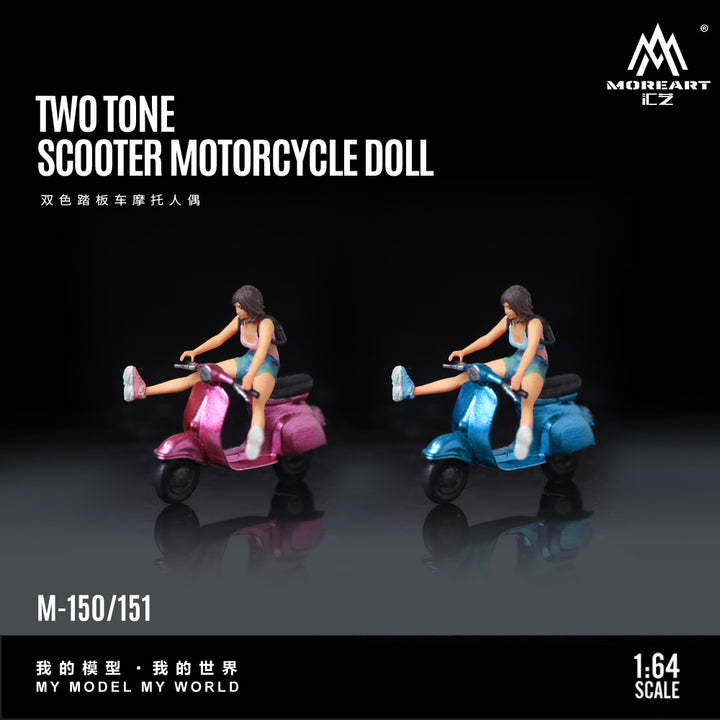 [Preorder] MoreArt 1:64 TWO TONE SCOOTER MOTORCYCLE DOLL (2 Colours)
