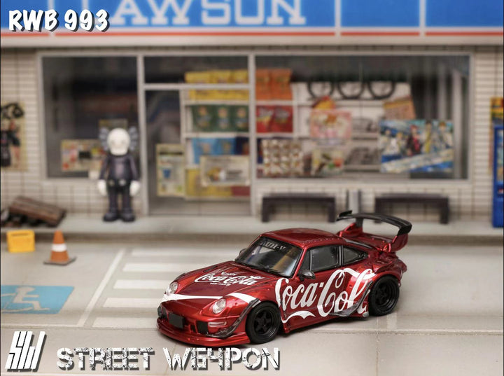 [Preorder] Street Weapon 1:64 Porsche RWB 993 Coca Cola Livery (2 Versions)