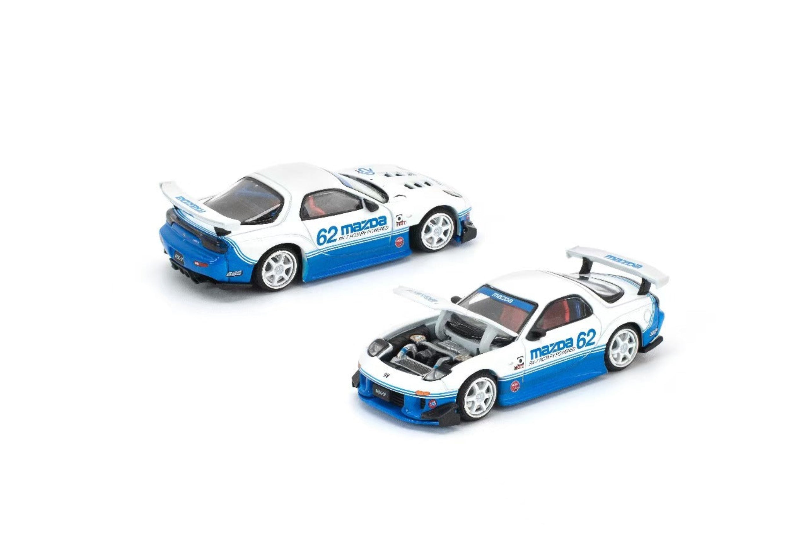 Preorder] POPRACE 1:64 Mazda RX7 (FD3S) Blue White PRE021
