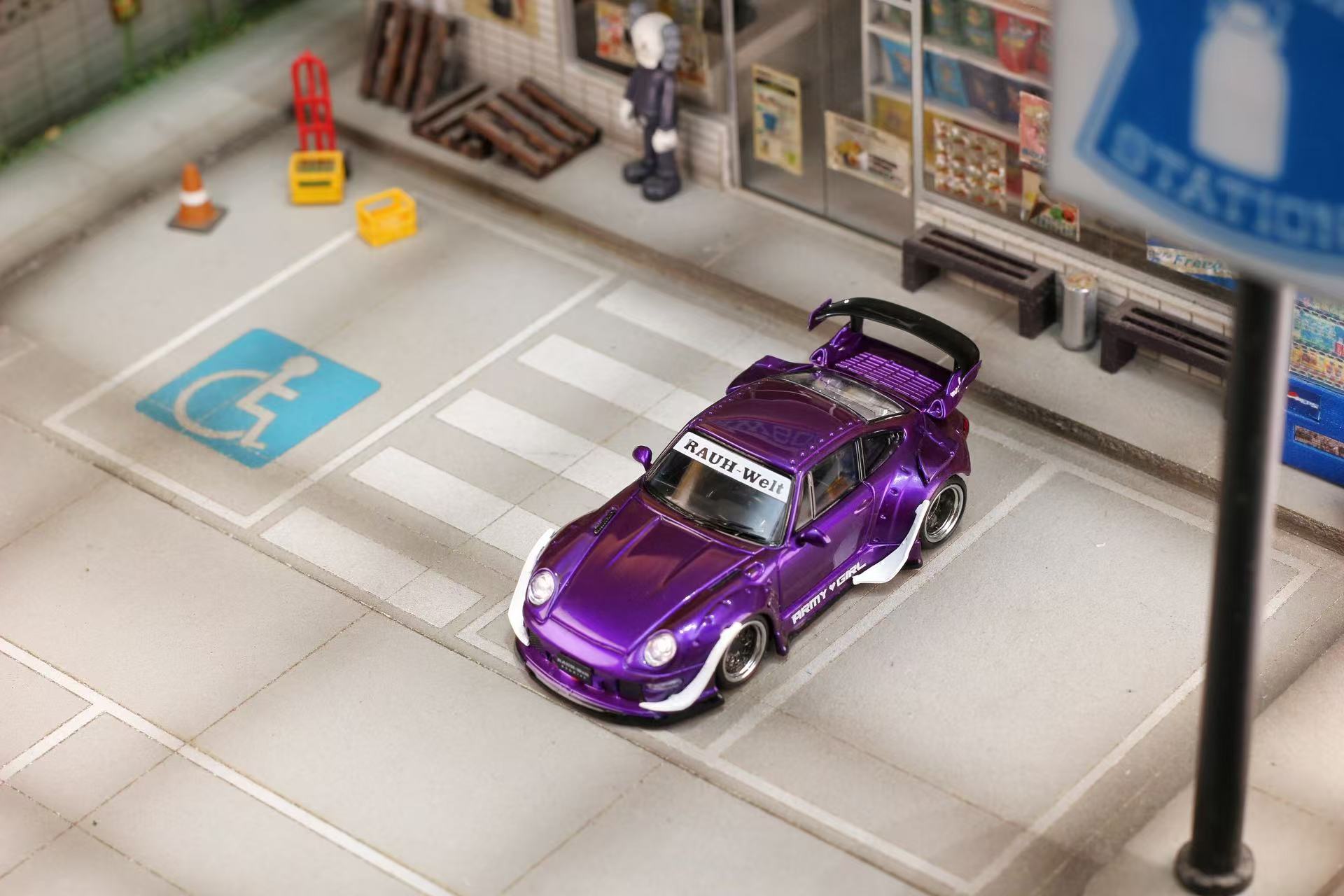 ⭐美品⭐ RWB 993 Purple llic MA0256 Preorder] Street Weapon 1:64 Porsche RWB 993 Purple – Horizon Diecast