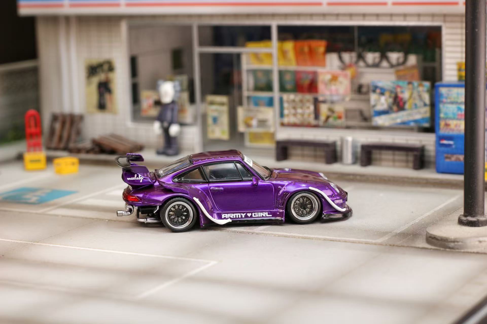 Street Weapon 1:64 Porsche RWB 993 Purple – Horizon Diecast