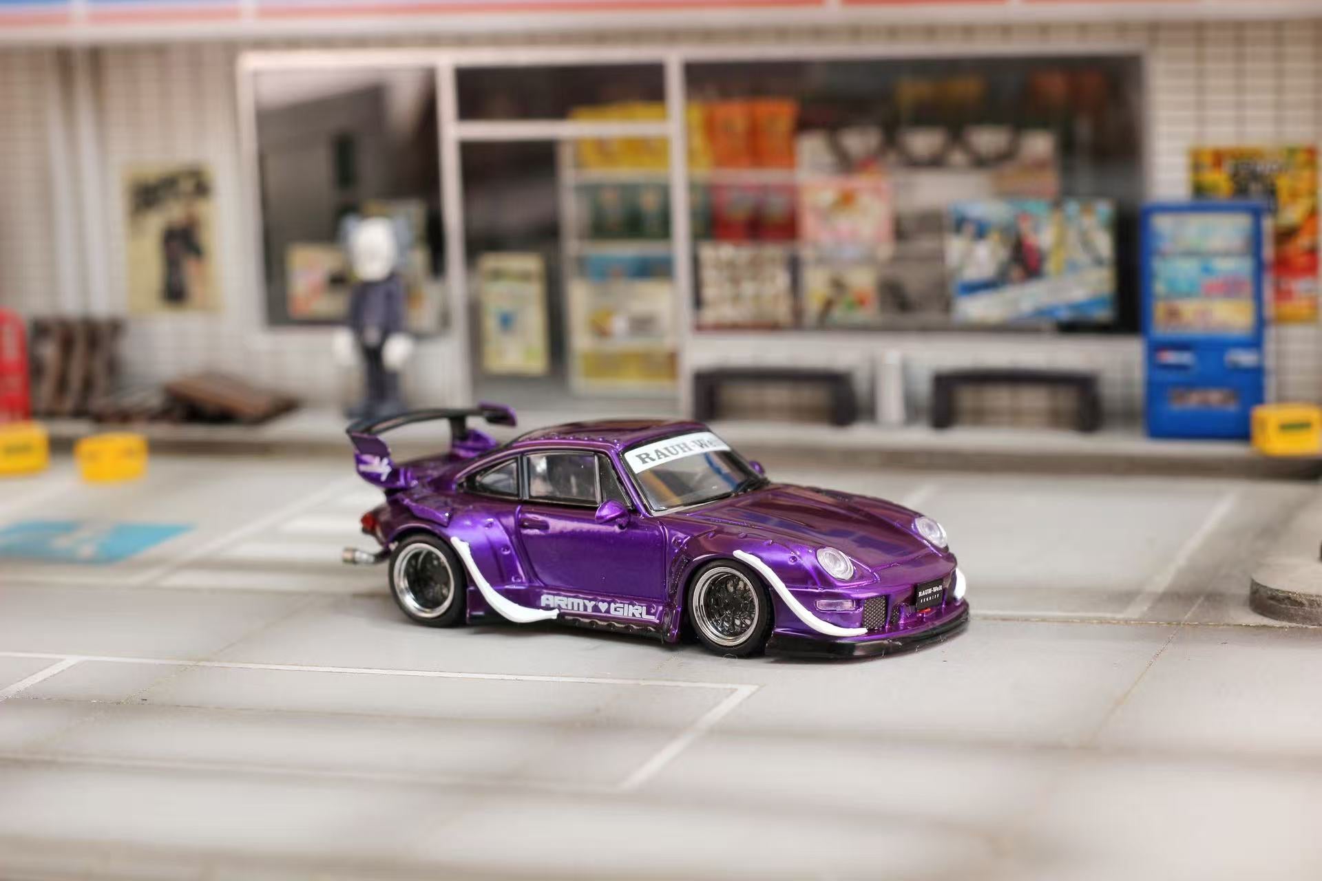 Preorder] Street Weapon 1:64 Porsche RWB 993 Purple – Horizon Diecast