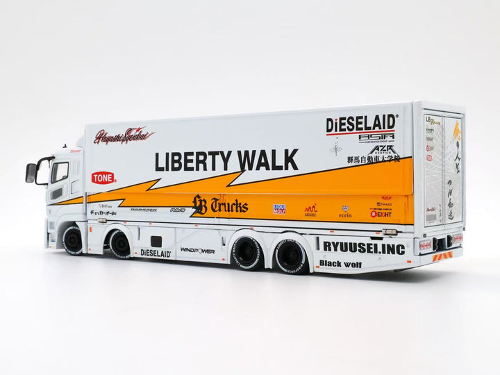 [Preorder] Tubro Truck 1:64 Super Great LBWK Mitsubishi Fuso Yellow Lightning Silhouette Livery