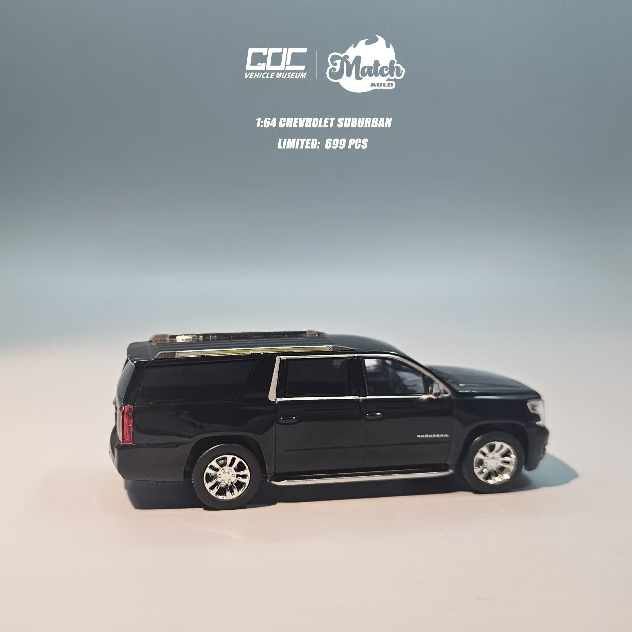 GOC X Auld Match 1:64 CHEVROLET SUBURBAN 2015 Black – Horizon Diecast