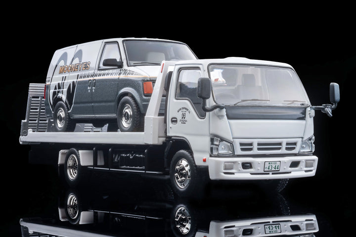[Preorder] TLVN Tomica Limited Vintage Neo 1:64 Isuzu Elf Hanamidai Safety Loader (MOONEYES) LV-N391a