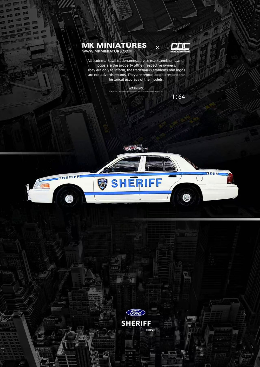 [Preorder] MK Miniatures X GOC 1:64 Ford Victoria Crown SHERIFF Livery