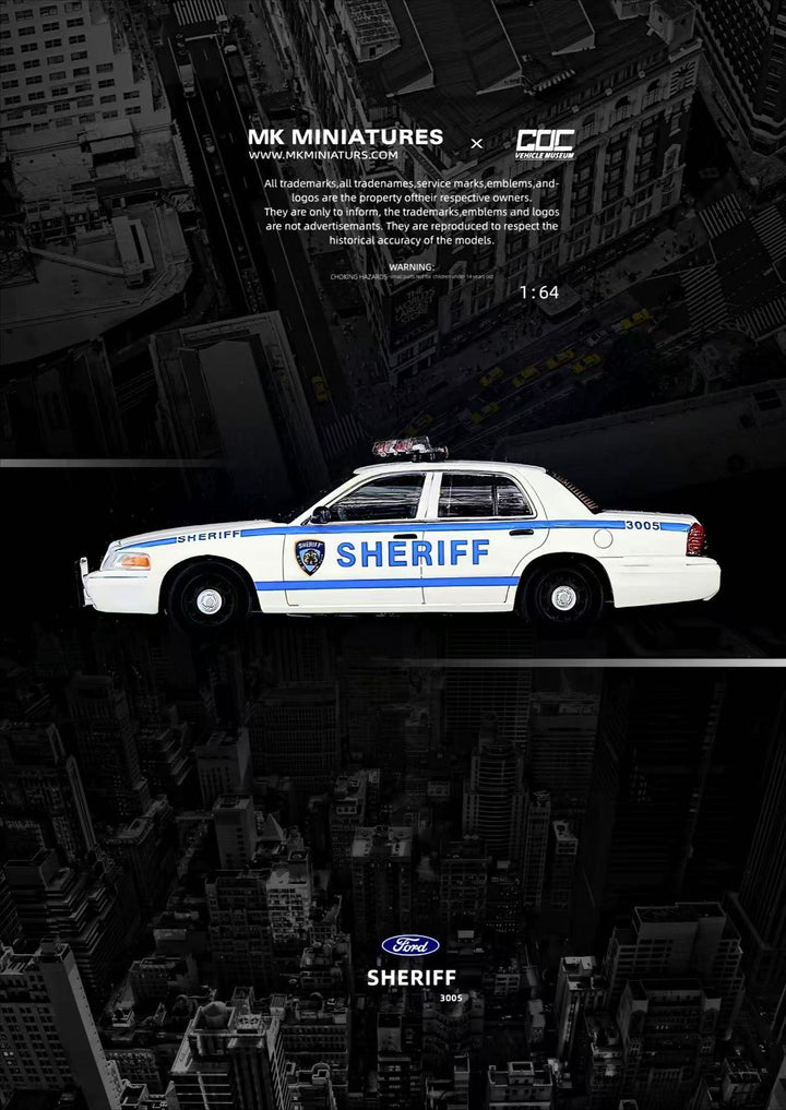 [Preorder] MK Miniatures X GOC 1:64 Ford Victoria Crown SHERIFF Livery