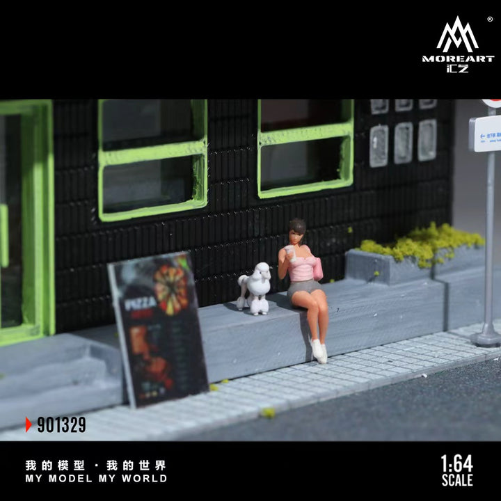 [Preorder] MoreArt 1:64 PIZZA SHOP SCENE MODEL MO901329