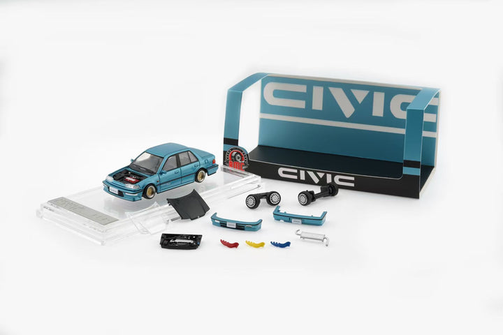 [Preorder] BMC 1:64 Honda Civic EF2 1991 - Custom Blue 64B0471