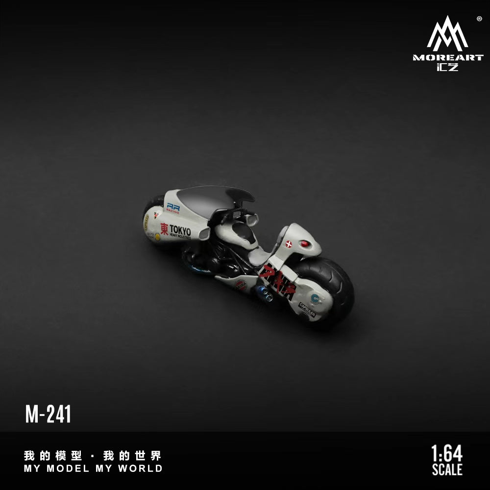 Preorder] MoreArt 1:64 AKIRA RESIN MOTORCYCLE TITANIUM WHITE FADED