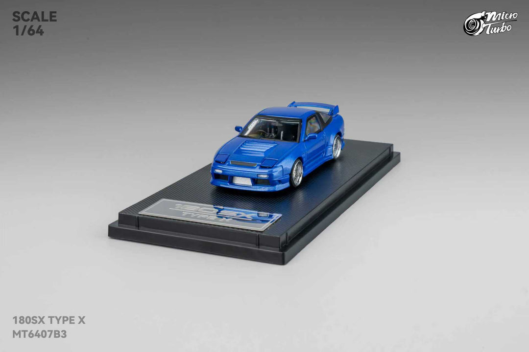Microturbo 1:64 Nissan 180SX TYPE X Metallic Blue MT6407B3