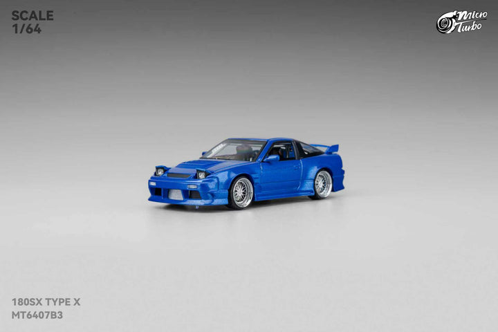 Microturbo 1:64 Nissan 180SX TYPE X Metallic Blue MT6407B3