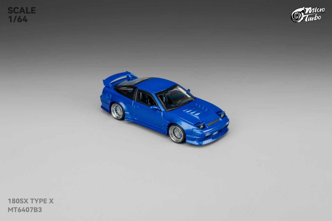 Microturbo 1:64 Nissan 180SX TYPE X Metallic Blue MT6407B3