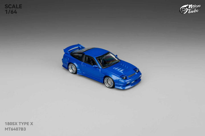 Microturbo 1:64 Nissan 180SX TYPE X Metallic Blue MT6407B3