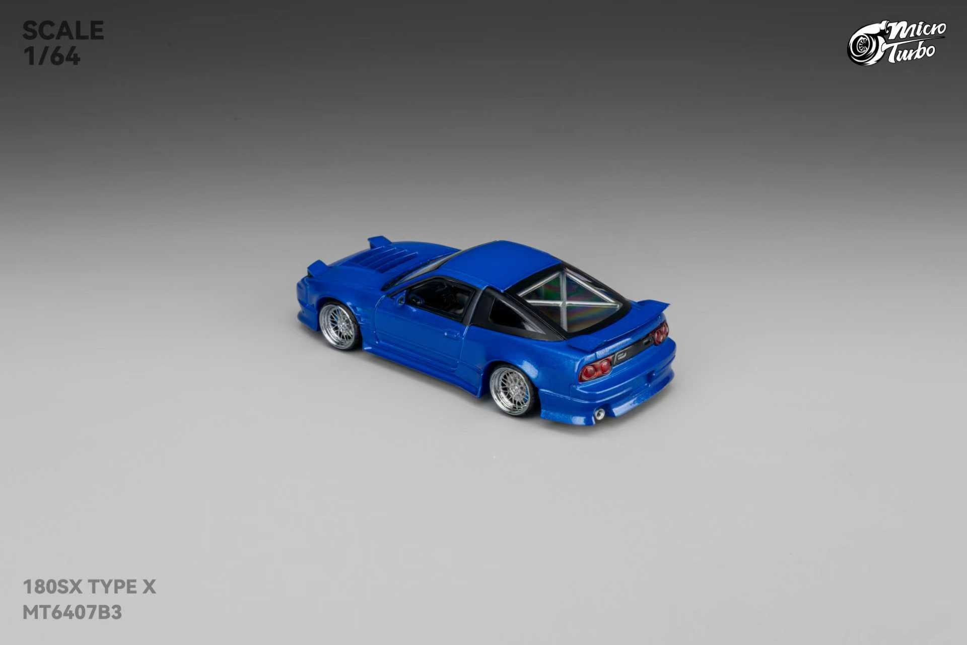 Microturbo 1:64 Nissan 180SX TYPE X Metallic Blue MT6407B3