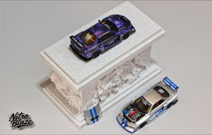 [Preorder] Nitro Blaze 1:64 Skyline ER34 LB Super Silhouette Widebody (2 Versions)