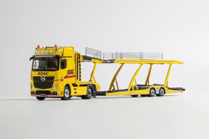 [Preorder] Shadow Pro 1:64 Actros Transporter Truck Yellow ADAC Livery KS-079-549