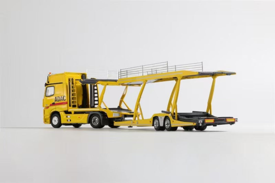 [Preorder] Shadow Pro 1:64 Actros Transporter Truck Yellow ADAC Livery KS-079-549