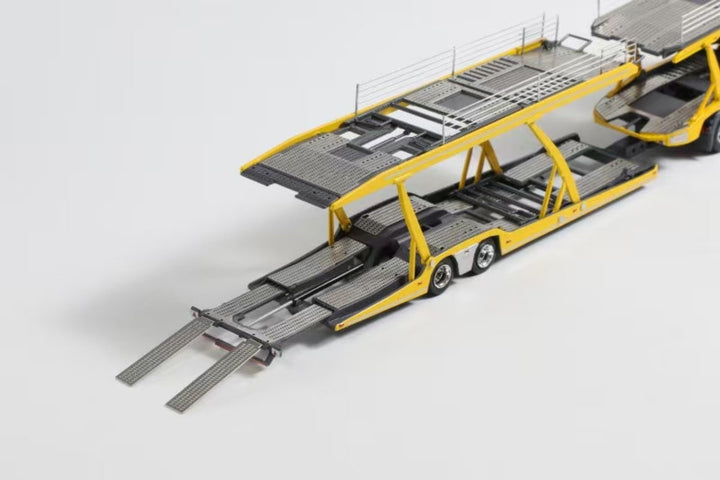[Preorder] Shadow Pro 1:64 Actros Transporter Truck Yellow ADAC Livery KS-079-549