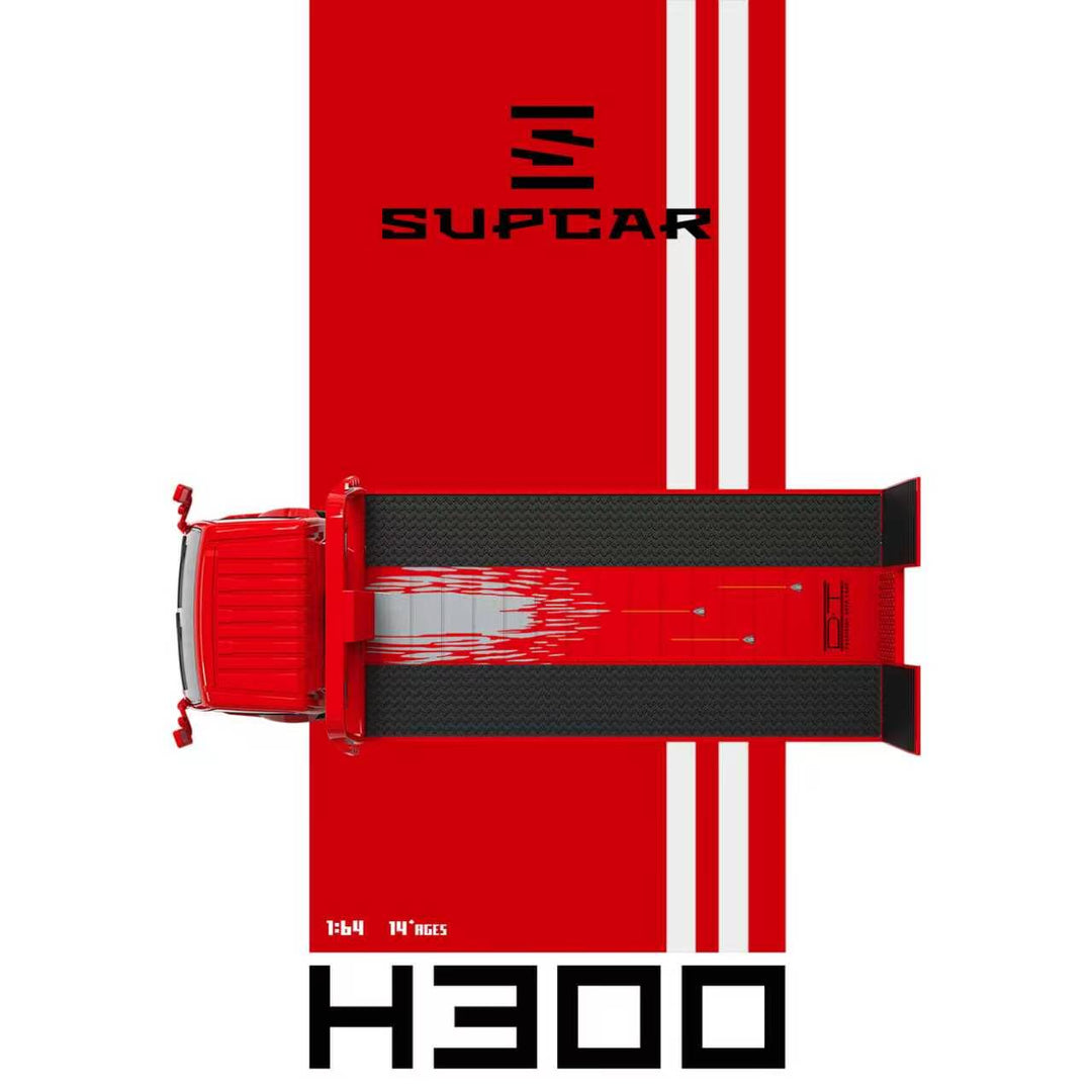 [Preorder] SUPCAR 1:64 H300 Flatbed Transport Trailer Fast &amp; Furious Red Gladiator Livery SC647257