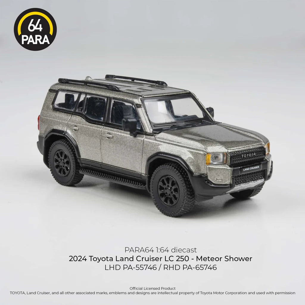 [Preorder] PARA64 1:64 2024 Toyota Land Cruiser 250 – Silver – White – PA-55746/SILVER