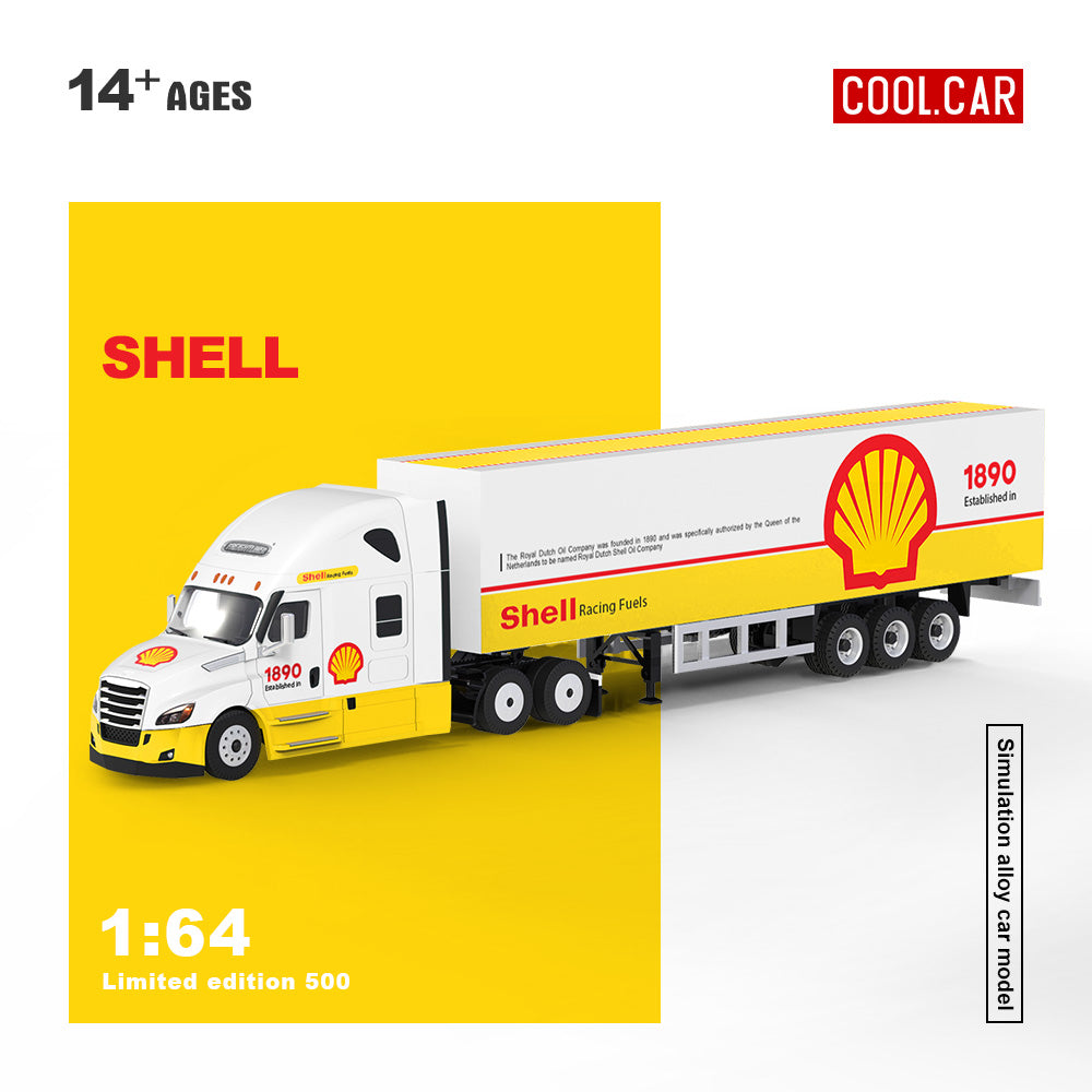 [Preorder] Cool Car 1:64 Shell Livery Freightliner Container Truck CC800112