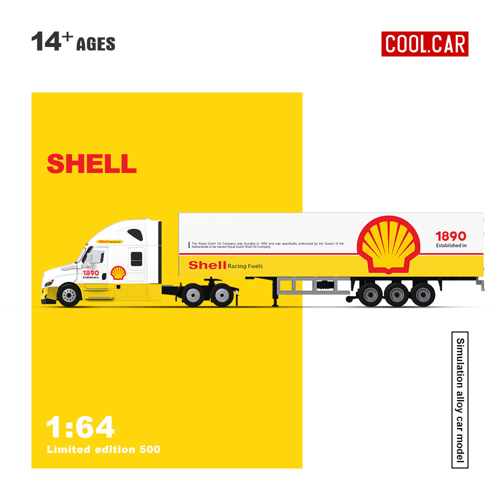 [Preorder] Cool Car 1:64 Shell Livery Freightliner Container Truck CC800112