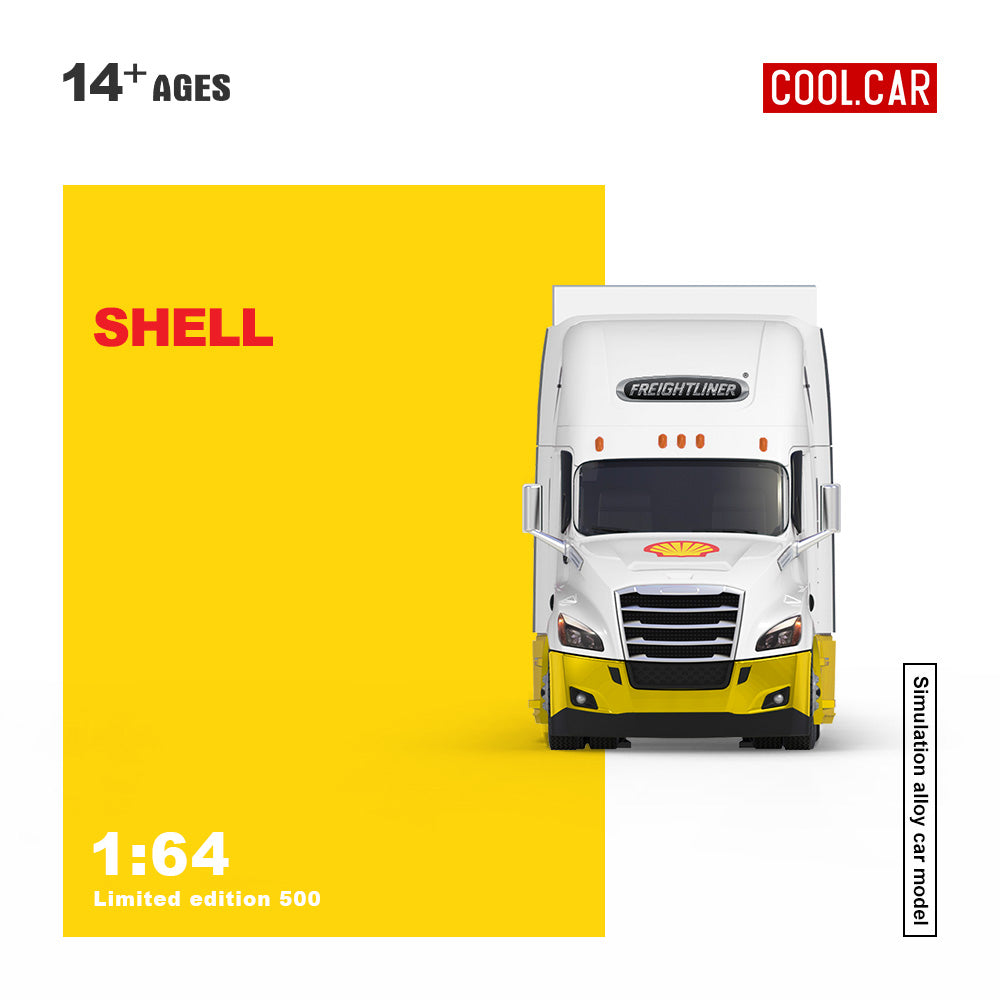 [Preorder] Cool Car 1:64 Shell Livery Freightliner Container Truck CC800112