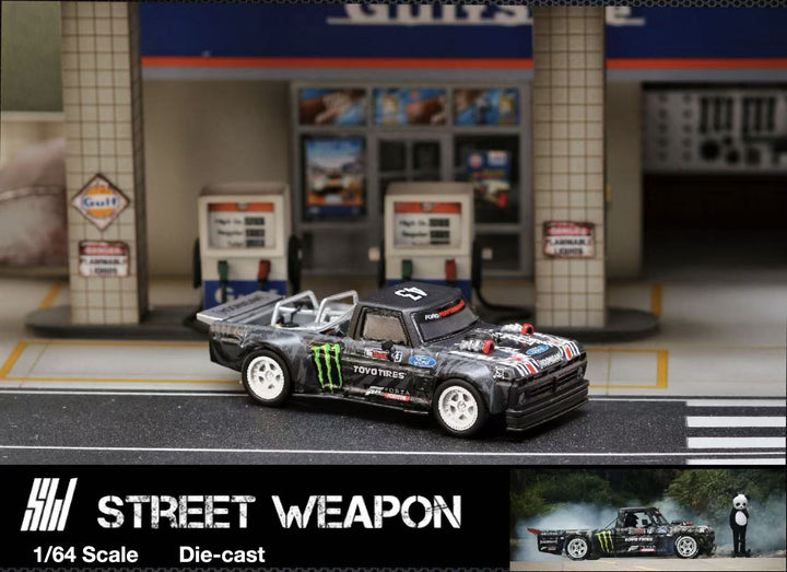 [Preorder] Street Weapon 1:64 1977 F-150 Hoonitruck TIANMEN MOUNTAIN White Wheel Pickup