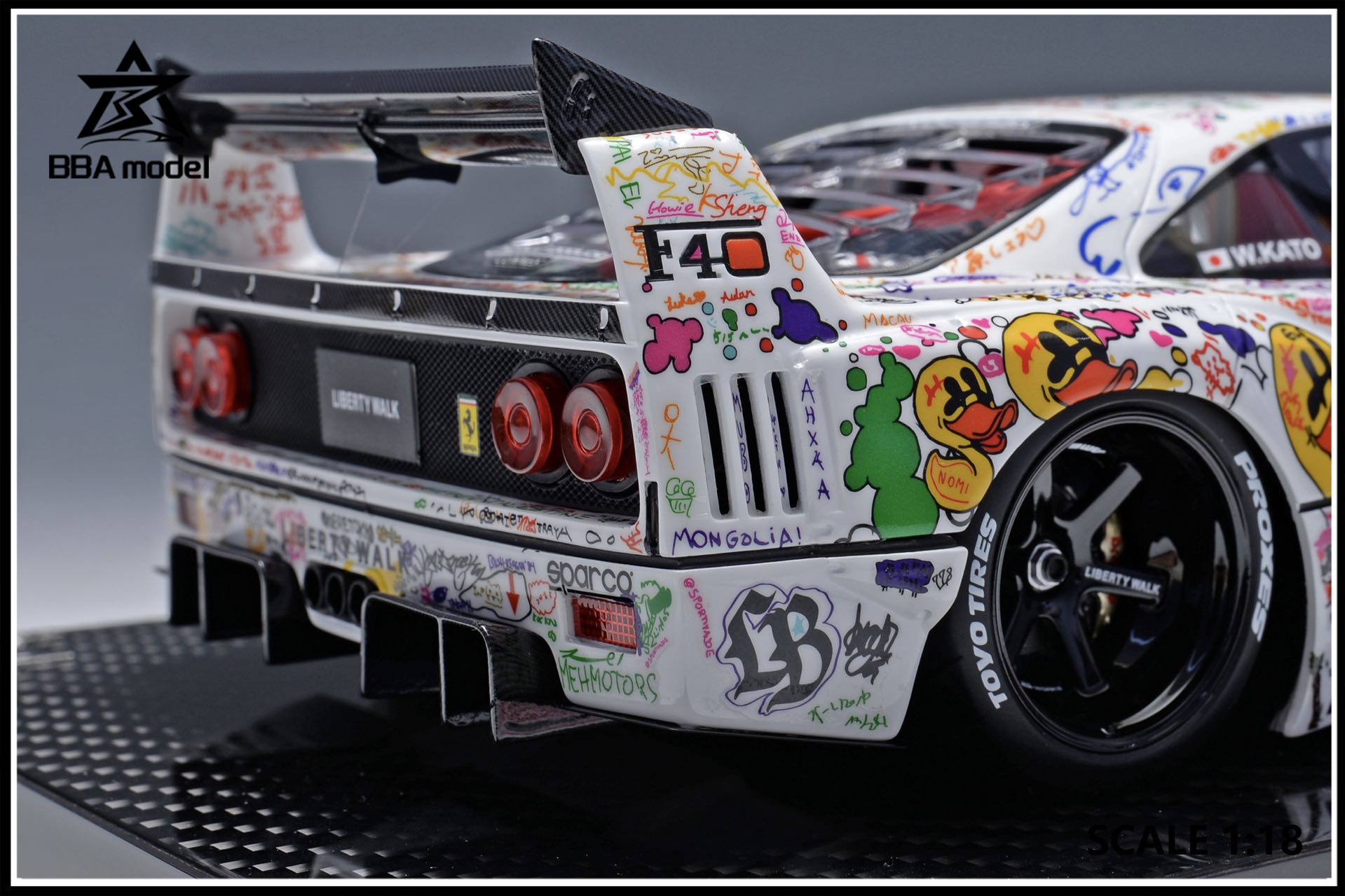 Preorder] BBA model 1:18 Ferrari F40 LBWK Widebody Hand-Drawn