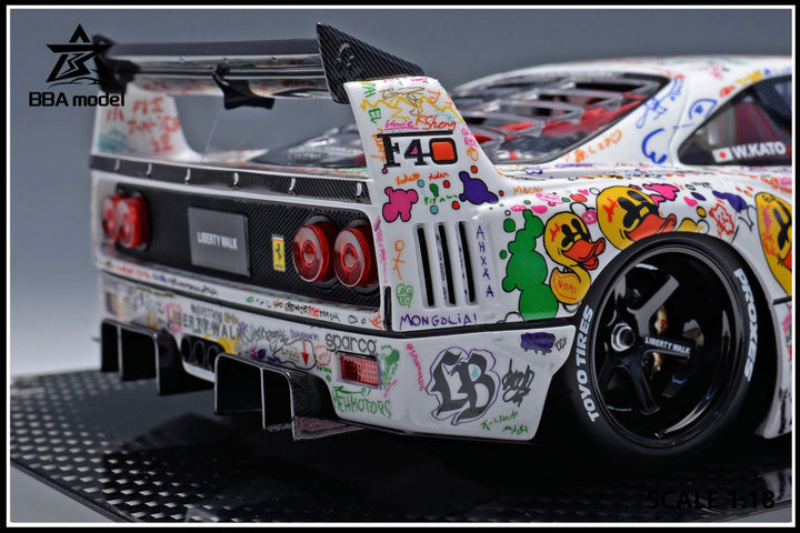 [Preorder] BBA model 1:18 Ferrari F40 LBWK Widebody Hand-Drawn Graffiti Livery