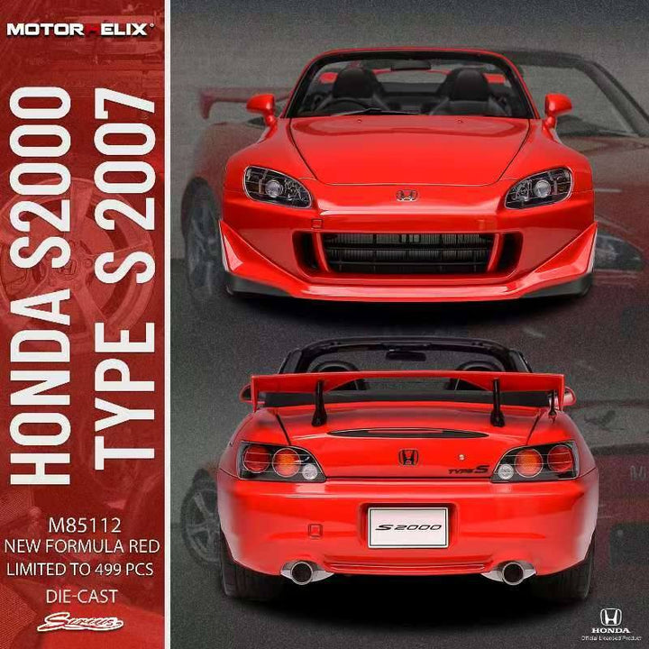 Motorhelix 1:18 Honda S2000 TYPE S 2007 (2 Colours)