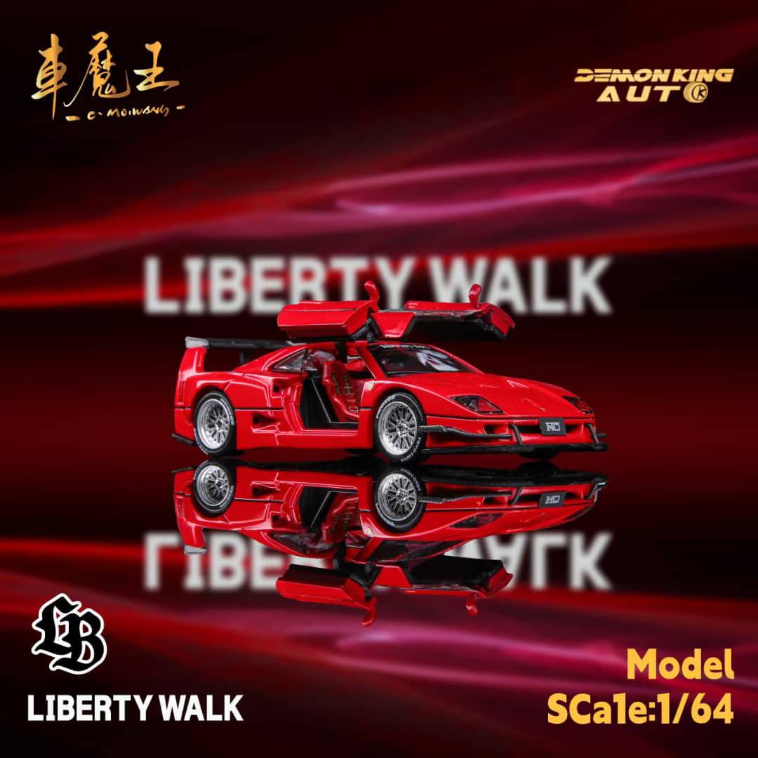 DEMON KING AUTO 1:64 F40 Gull Wing Red