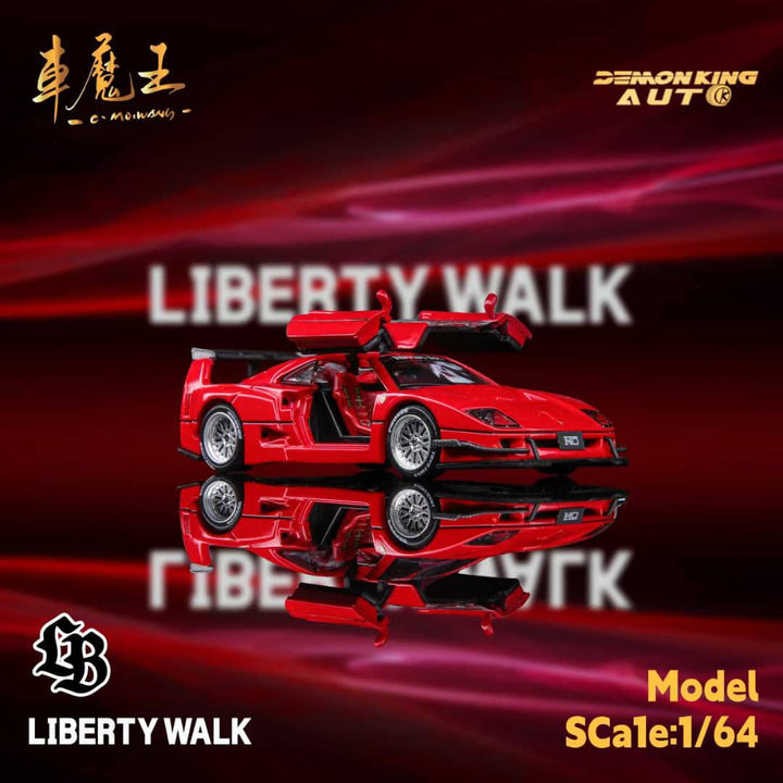 DEMON KING AUTO 1:64 F40 Gull Wing Red