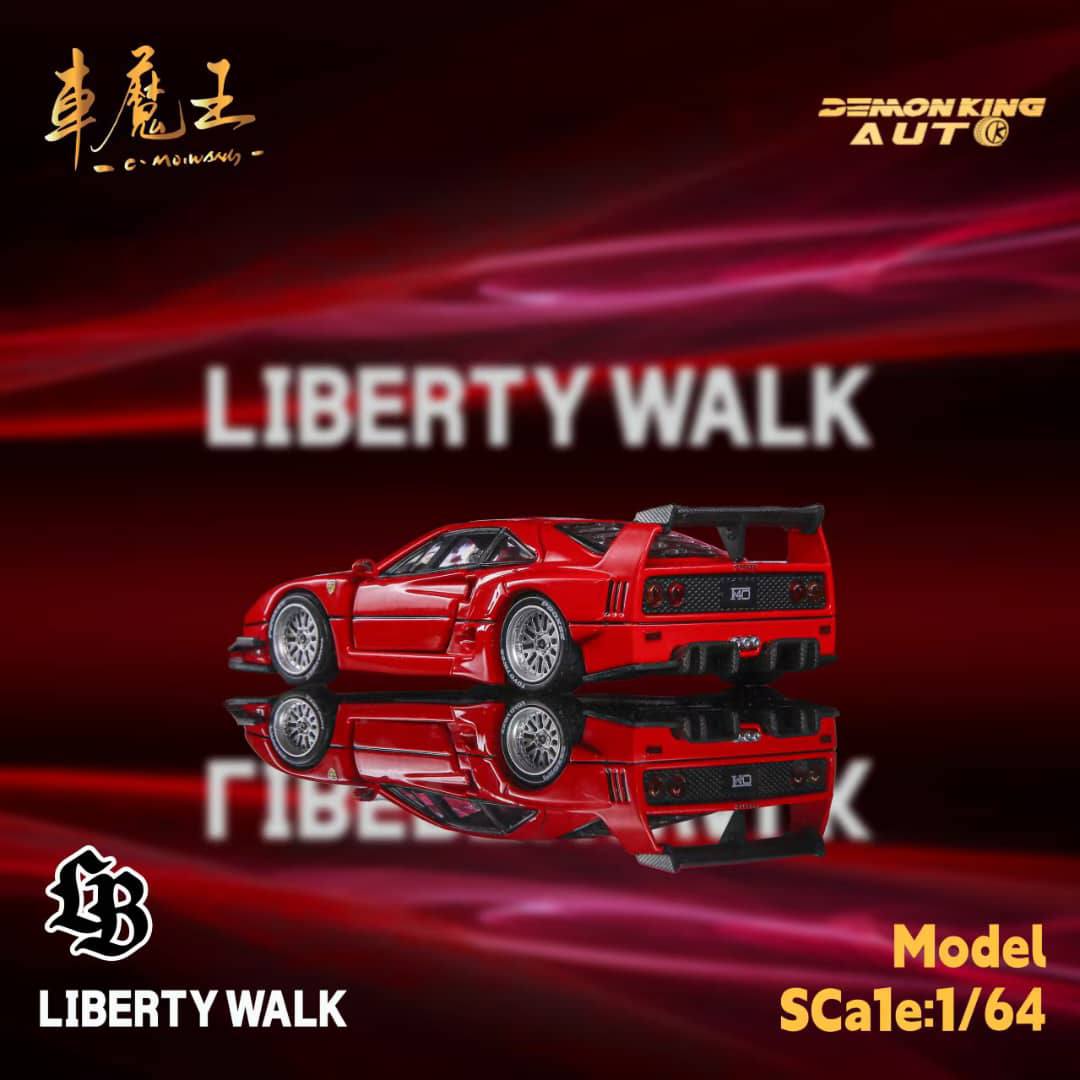 DEMON KING AUTO 1:64 F40 Gull Wing Red