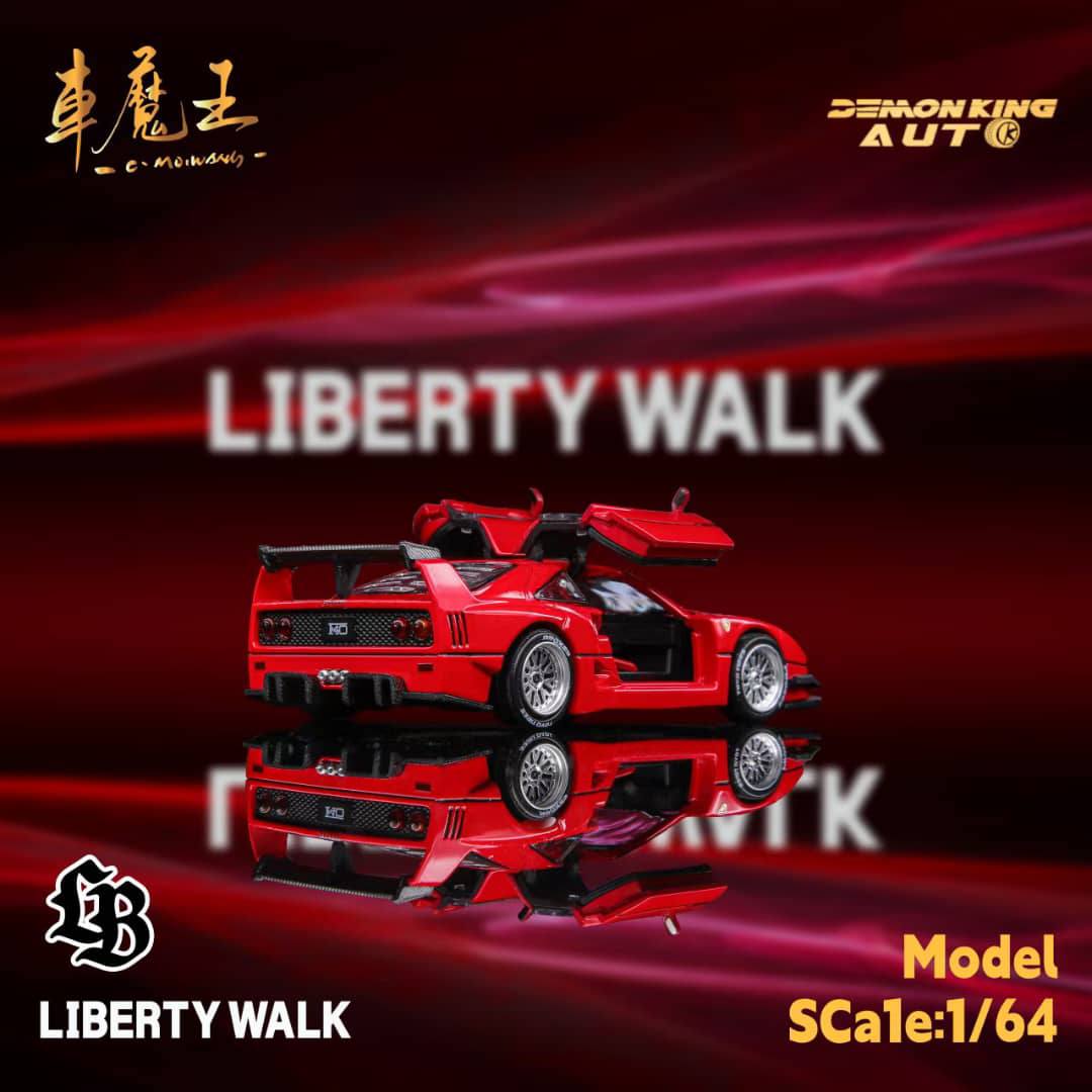 DEMON KING AUTO 1:64 F40 Gull Wing Red