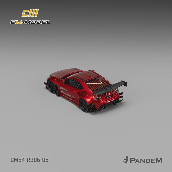 [Preorder] CM Model 1:64 Toyota GT86 Pandem Widebody V3.5 Metallic red CM64-RB86-05