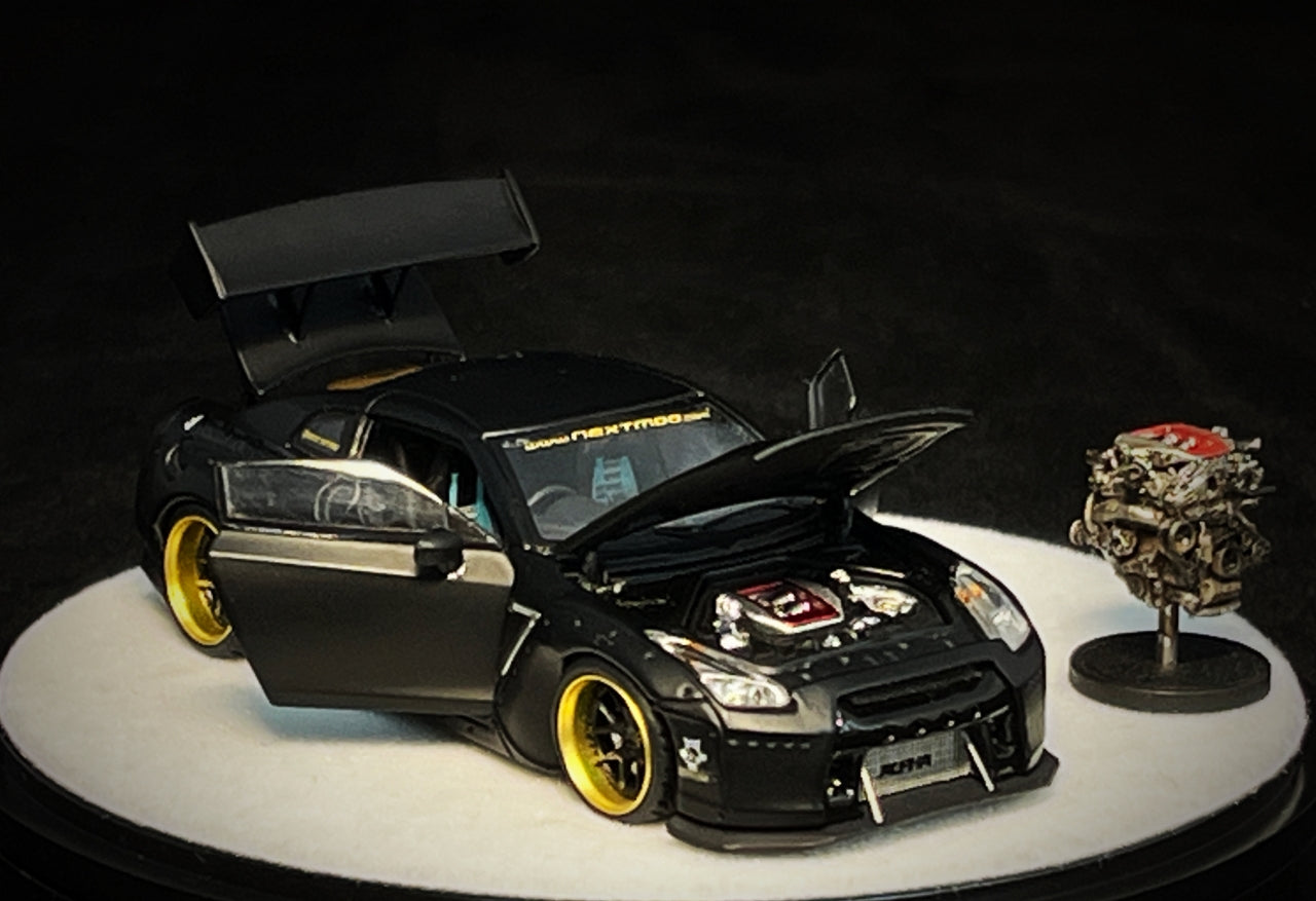 PGM 1/64 日産 GT-R R35 パンデム マットブラック PGM 1/64 日産 GT-R R35 パンデム マットブラック PGM 1/64 日産