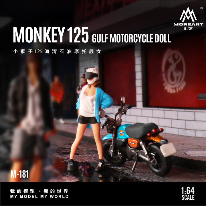 [Preorder] MoreArt 1:64 MONKEY 125 GULF MOTORCYCLE DOLL MO222181