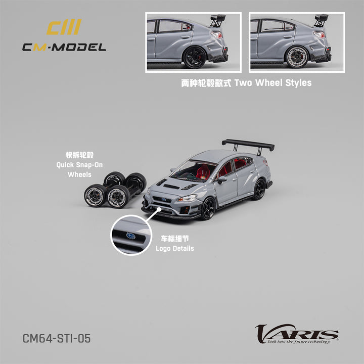 [Preorder] CM Model 1:64 Subaru VAB WRX STI Varis Widebody 1.0 Gray