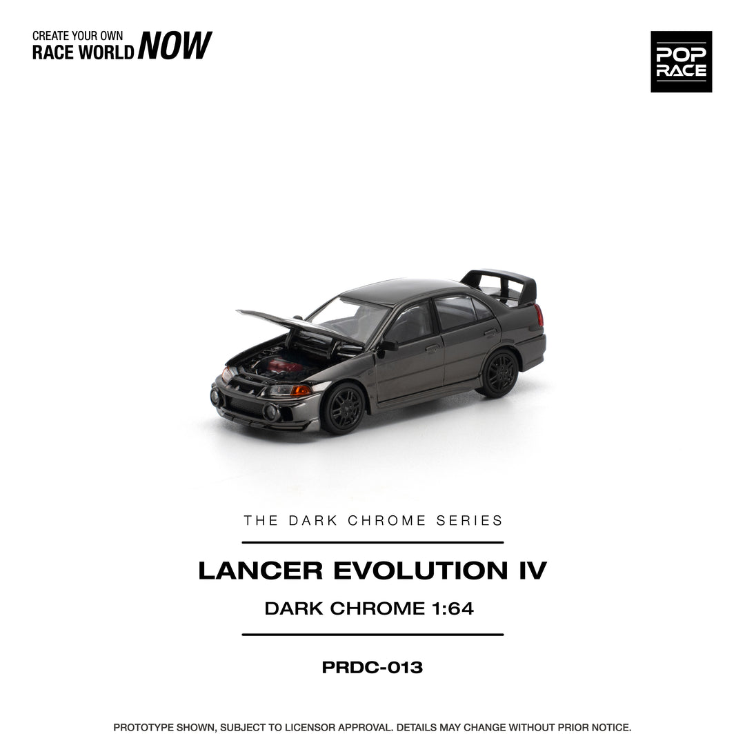 [Preorder] POPRACE 1:64 LANCER EVOLUTION IV DARK CHROME PRDC013