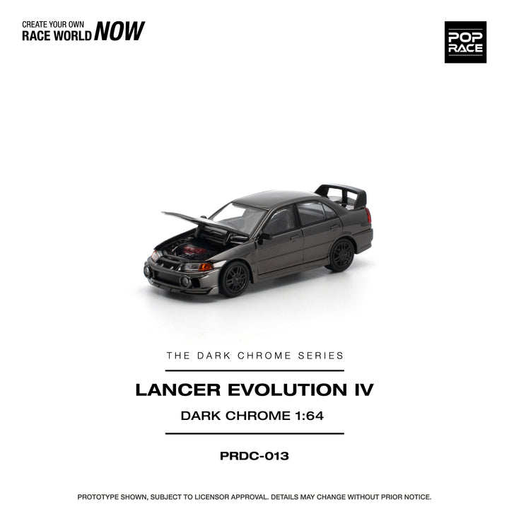 [Preorder] POPRACE 1:64 LANCER EVOLUTION IV DARK CHROME PRDC013