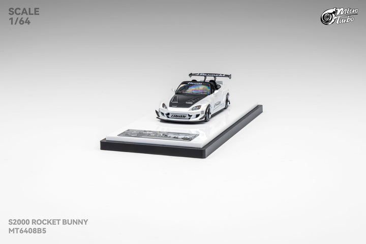 [Preorder] Microturbo 1:64 Custom S2000 RB - Metallic White MT6408B5
