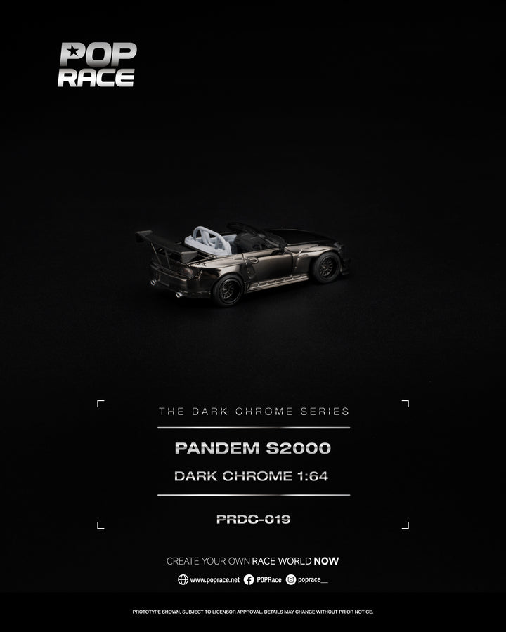 [Preorder] POPRACE 1:64 PANDEM S2000 DARK CHROME PRDC019