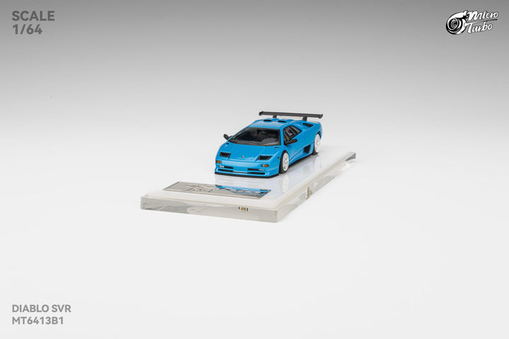 [Preorder] Microturbo 1:64 Lamborghini Custom Diablo SVR - Metallic Blue MT6413B1