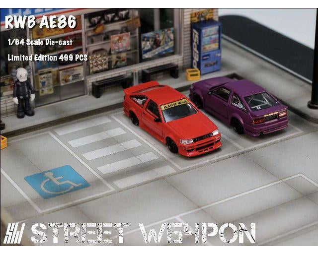 Street Weapon 1:64 RWB Toyota AE86 Wide Body (3 Colours)