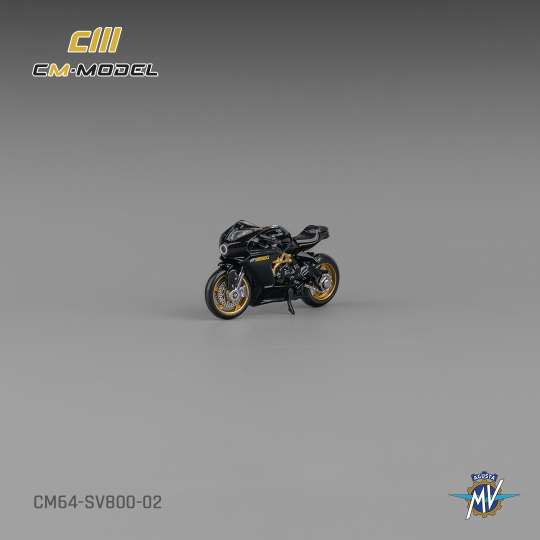 [Preorder] CM Model 1:64 MV Agusta SV800 Black with showgirl