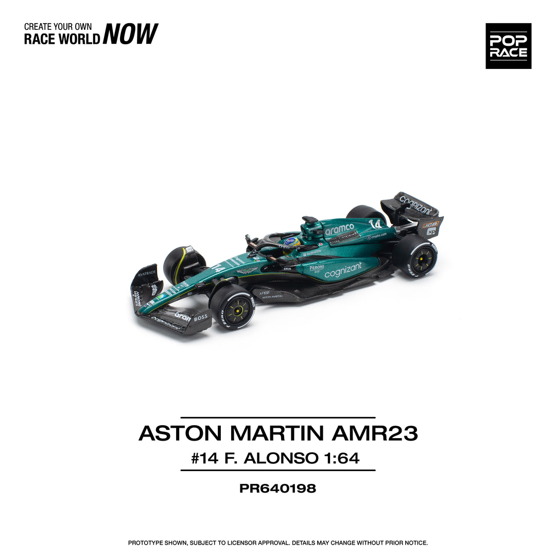 POPRACE 1:64 ASTON MARTIN AMR23 F1 - #14 F. ALONSO PR640198