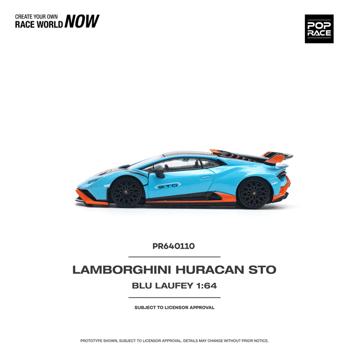 [Preorder] POPRACE 1:64 LAMBORGHINI HURACÁN STO BLU LAUFEY/ARANCIO XANTO