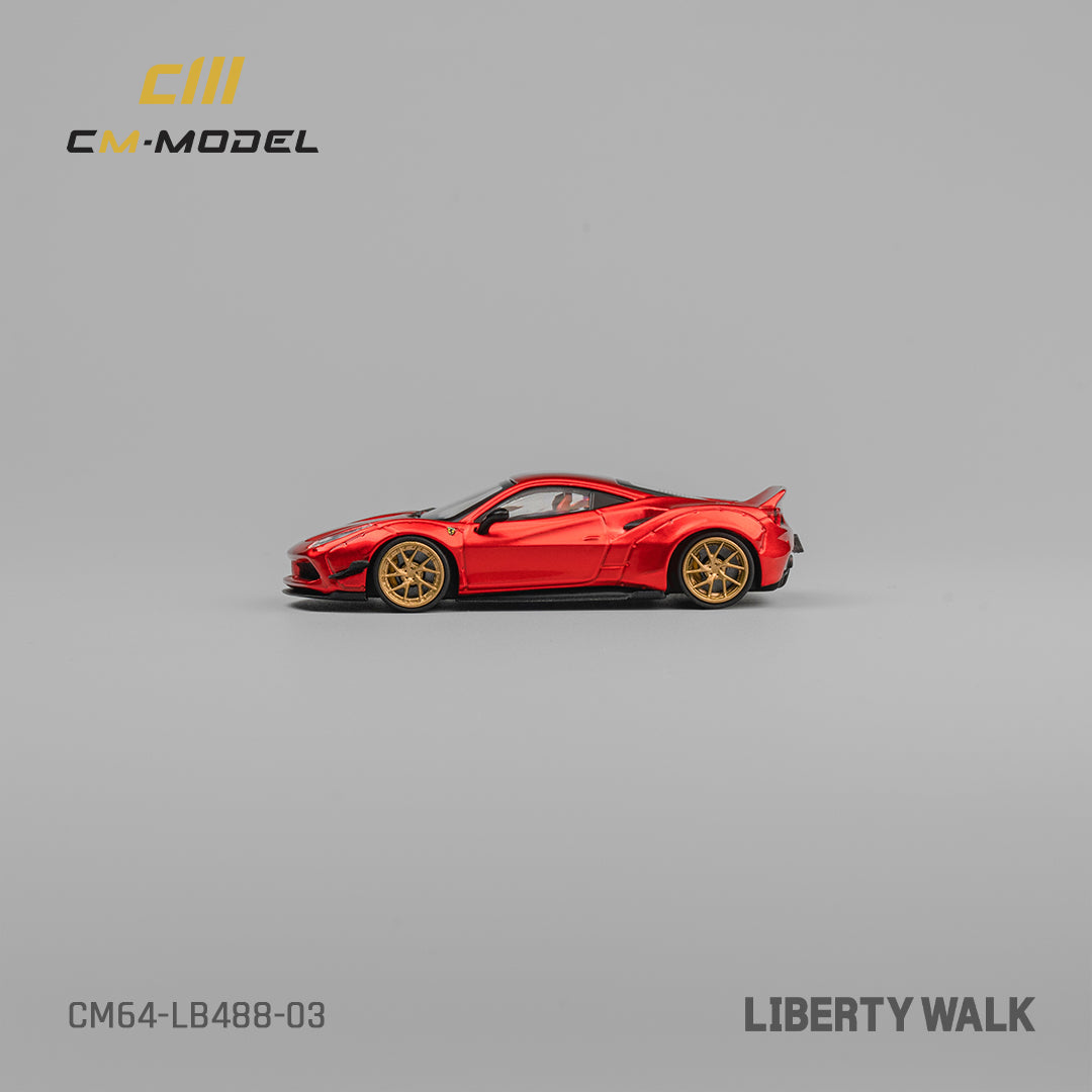 [Preorder] CM Model 1:64 LBWK 488 Widebody Metallic red